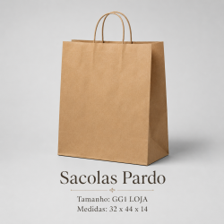 Sacolas de Papel Kraft (Tam. GG1) – 32 x 44 x 14 cm – imagem 2